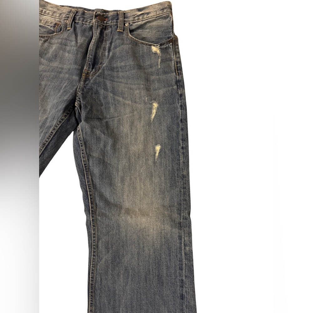 American Eagle Relaxed Fit Bootcut Distressed Jeans 34x34 - Picture 4 of 12
